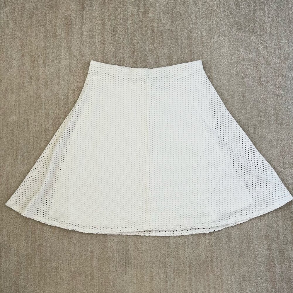 Alfred Dunner Eyelet Pull On Boho Midi Skirt L Petite